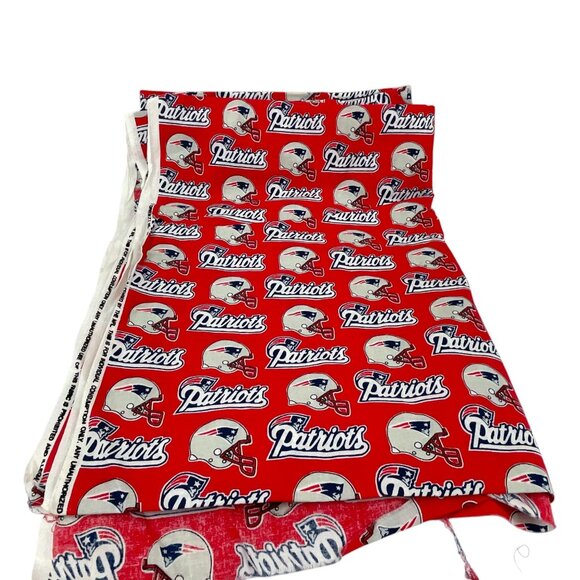 New England Patriots NFL Licensed Cotton Fabric 2 Yards Long 60" Wide - Picture 1 of 4